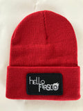UNISEX TOQUE (WINTER HAT / BEANIE) WITH BAND LOGO, in RED, YELLOW, BLUE or BLACK.