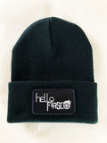 UNISEX BLACK TOQUE (WINTER HAT / BEANIE) WITH BAND LOGO. Also get in RED, BLUE or BLACK.