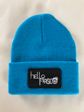 UNISEX BLUE TOQUE (WINTER HAT / BEANIE) WITH BAND LOGO. Also get in RED, YELLOW or BLACK.