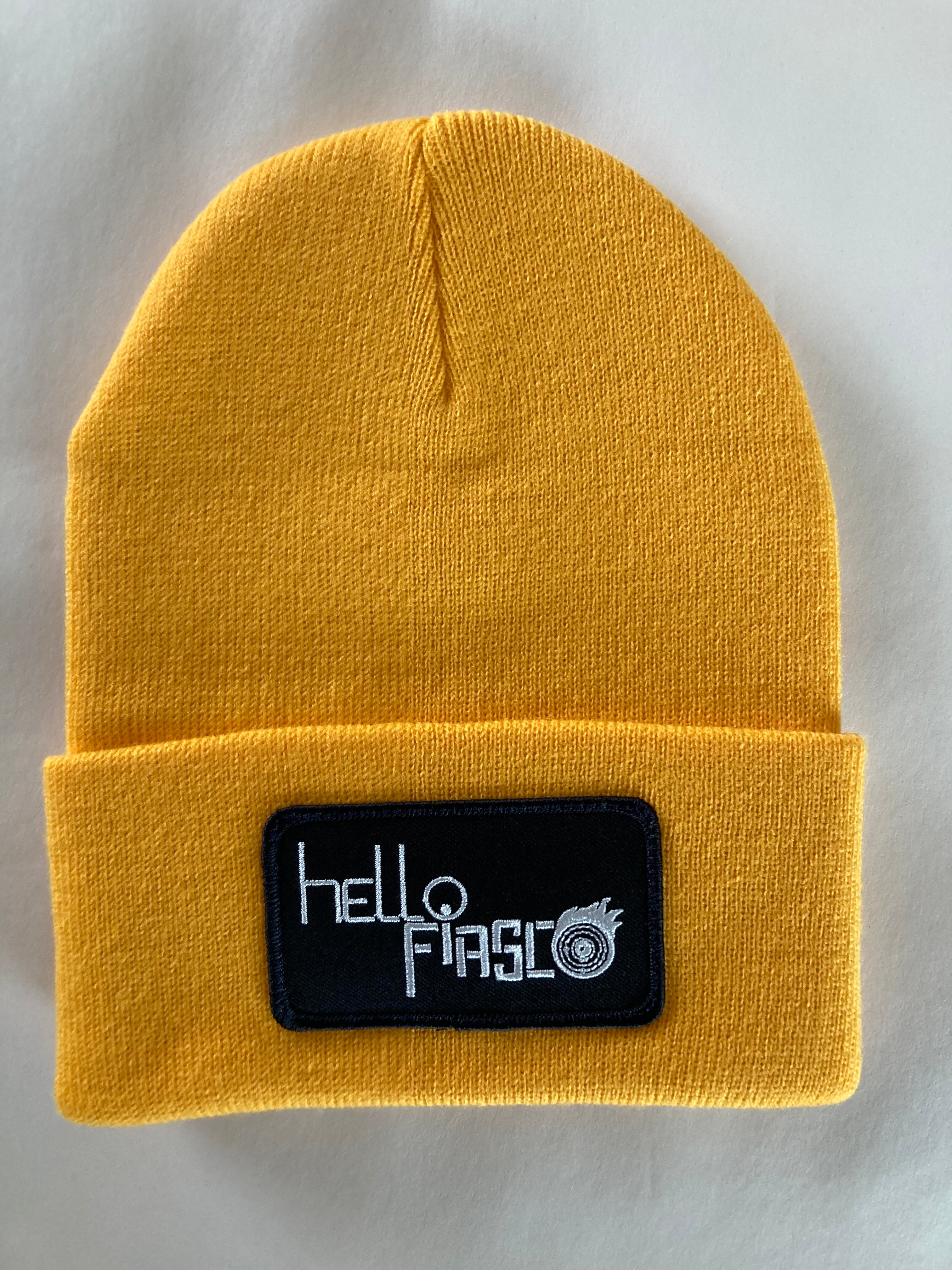 UNISEX BLACK TOQUE (WINTER HAT / BEANIE) WITH BAND LOGO. Also get in RED, BLUE or BLACK.